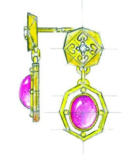 Making Custom-Designed Diamond and Tourmaline Earrings