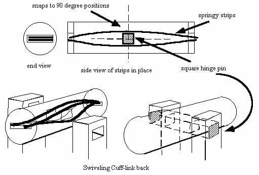 Cufflink Hinge Pins